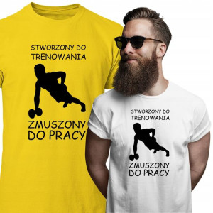 Koszulka Bluzka Śmieszny Tshirt Trening Siłownia