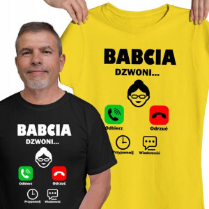 Koszulka Dla Dziadka Uwaga Babcia Dzowni Prezent