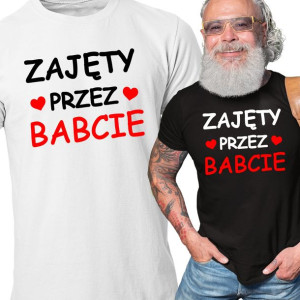 Koszulka Dziadek Zajęty Przez Babcię Zabawna
