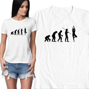 Koszulka Ewolucja Śmieszny Tshirt Medytacja Yoga