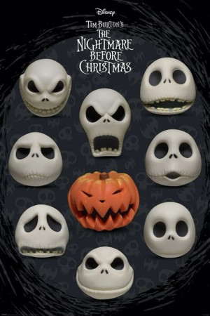 Plakat Nightmare Before Christmas Jack Faces 61x91