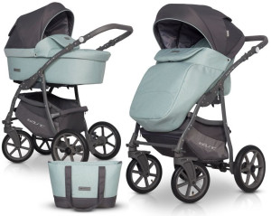 POLSKI WÓZEK 2w1 GONDOLA SPACERÓWKA Riko Basic Pastel Basil
