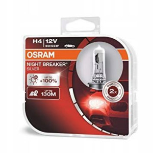 Osram Night Breaker Silver +100% H4 12v Duo Box