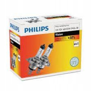 Philips Vision +30% H4 12v 60/55w P43t Box