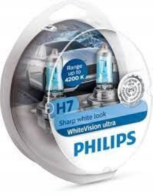 Philips White Vision Ultra +60% H7 Duo + 2x W5w