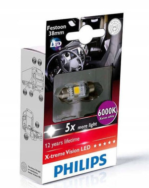 Żarówka Xtreme Vision Led C5w 24v 38mm 6000k