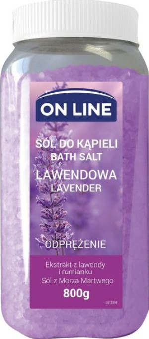 On Line Odprężająca Sól do kąpieli Lawenda 800g