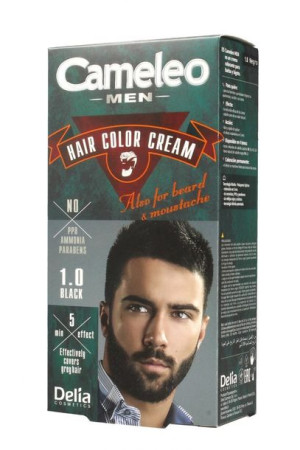 Delia Cosmetics Farba do włosów i brody CAMELEO MEN 1.0 czarny 30ml