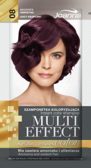 Joanna Multi Effect Color Keratin Complex Szamponetka 08 Soczysta Oberżyna