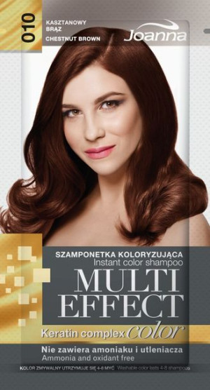 Joanna Multi Effect Color Keratin Complex Szamponetka 10 Kasztanowy Brąz 35