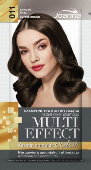 Joanna Multi Effect Color Keratin Complex Szamponetka 11 Kawowy Brąz 35g