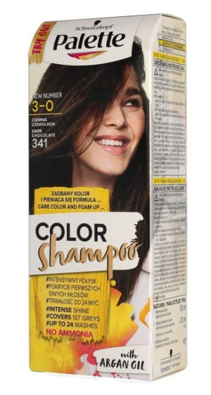 Palette Color Shampoo Szampon koloryzujący nr 3-0 (341) Ciemna Czekolada 1o