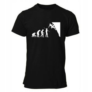 Tshirt Ewolucja Do Wspinacza Prezent W Góry Podróż