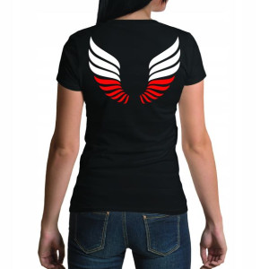 Tshirt Skrzydła Patriotyczne Biało Czerwone Nadruk