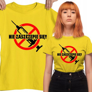 Tshirt Unisex Stop Segregacji Szczepienie Lockdown