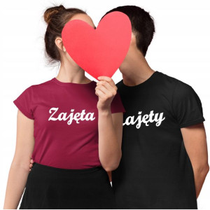 Zestaw 2 Koszulek Tshirt Walentynki Razem Lepiej