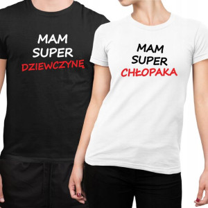 Zestaw 2 Koszulki Dla Pary Walentynki Super Nadruk