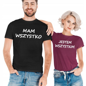 Zestaw Koszulki Dla Pary Jesteś Wszystkim Miłość