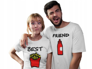 Zestaw Koszulki Frytki I Ketchup Dla Przyjaciół