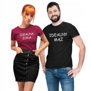 Zestaw Koszulki Idealny Mąż Idealna Żona Rocznica