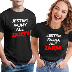 Zestaw Koszulki Na Dzień Chłopaka Zajęty Zajęta