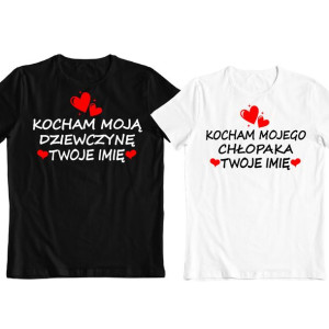 Zestaw Koszulki Na Walentynki Kocham Cię Imię