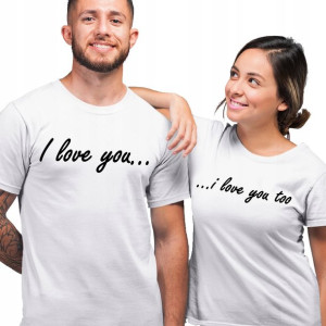 Zestaw Koszulki Prezent I Love You Walentynki
