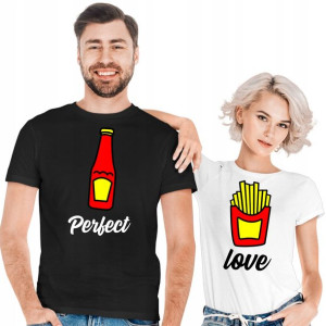 Zestaw Koszulkii Walentynki Perfect Love Śmieszna