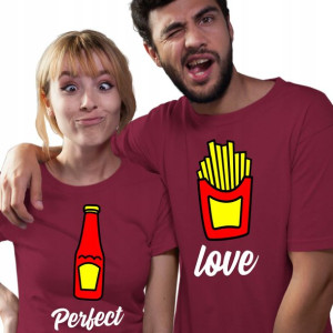 Zestaw Koszulkii Walentynki Perfect Love Śmieszna