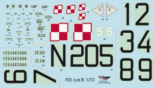 Model do Sklejania Samolot Bombowiec PZL-37B "ŁOŚ"
