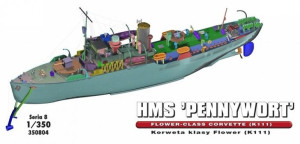 Model do Sklejania Statek Korweta HMS "PENNYWORT"
