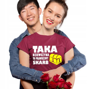 Koszulka Na Walentynki Taka Dziewczyna To Skarb