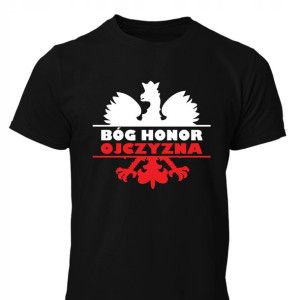Koszulka Patriotyczna Polska Bóg Honor Ojczyzna