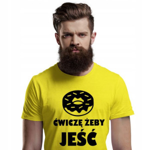 Koszulka Prezent Dla Niego Ćwiczę Żeby Jeść Donut