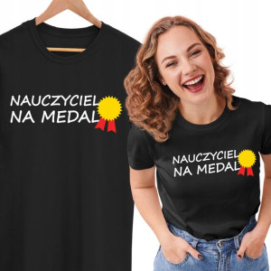Koszulka Prezent Do Szkoły Nauczyciel Na Medal
