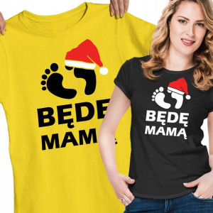 Koszulka Prezent Na Święta Mikołaj Przyszła Mama