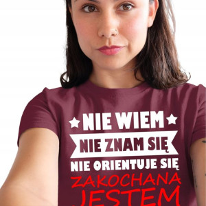 Koszulka Prezent Śmieszny Na Walentynki Zakochana