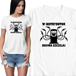 Koszulka Śmieszna Mem W Instrybutor Nie Szczel