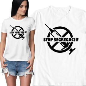 Koszulka Stop Segregacji Szczepienie Lockdown Pis