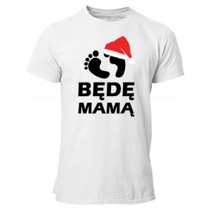 Koszulka Tshirt Będę Mamą Przyszła Mama Świąteczna