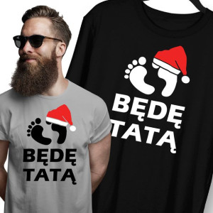 Koszulka Tshirt Będę Tatą Przyszły Tata Mikołaj
