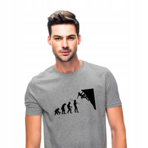Koszulka Tshirt Dla Podróżnika Wspinacza Ewolucja