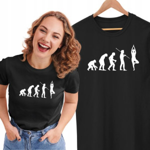 Koszulka Tshirt Ewolucja Yoga Prezent Na Wielkanoc