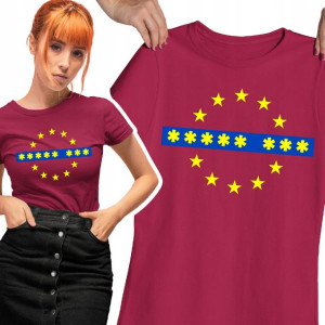 Koszulka Unia Europejska Anty Pis Ruch 8 Gwiazd