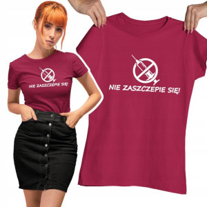 Koszulka Unisex Bawełniana Przeciw Szczepieniu