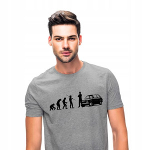 Koszulka Unisex Retro Mały Fiat 126 Ewolucja Fan