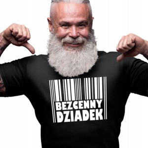 Koszulka Upominek Dziadek Bezcenny Kod Kreskowy