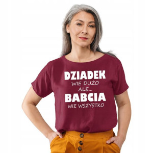 Koszulka Zabawny Prezent Na Dzień Babci Wie Lepiej