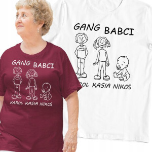 Koszulka Zabawny Upominek Gang Babci Z Imionami