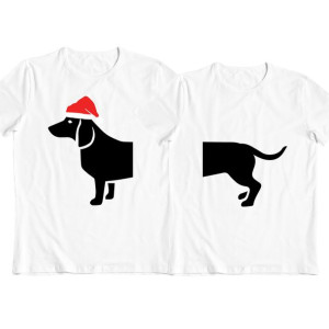 Koszulki Tshirt Prezent Świąteczny Dla Pary Jamnik